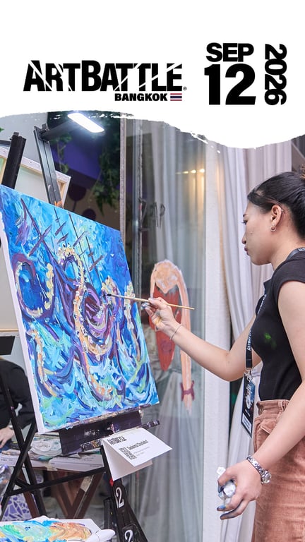 Promotional asset for Art Battle Bangkok on September 12, 2026: ab4087_ads_story.png (JPEG fallback).