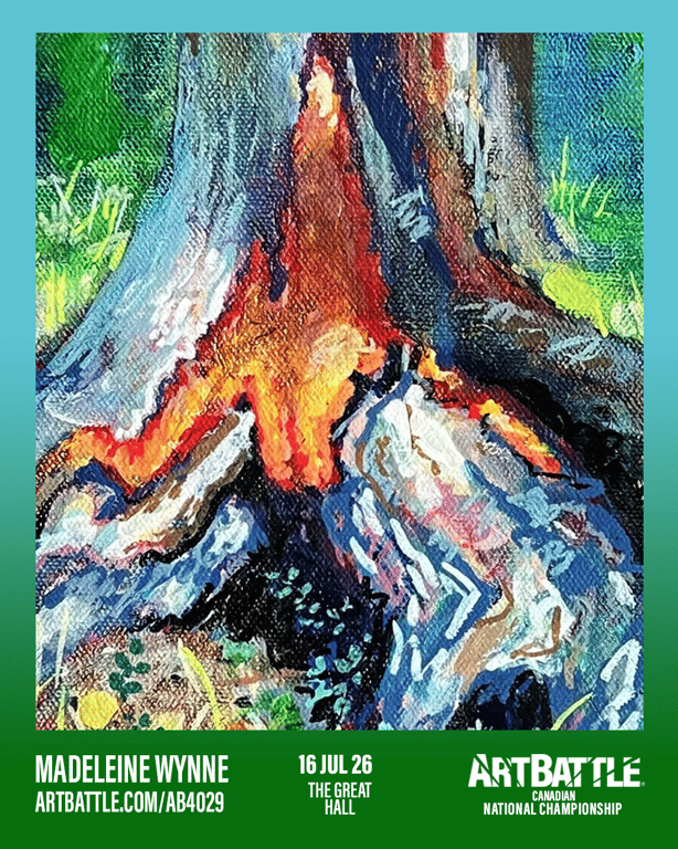 Promotional asset for Art Battle Toronto on July 16, 2026: ab4029_madeleine wynne.png.