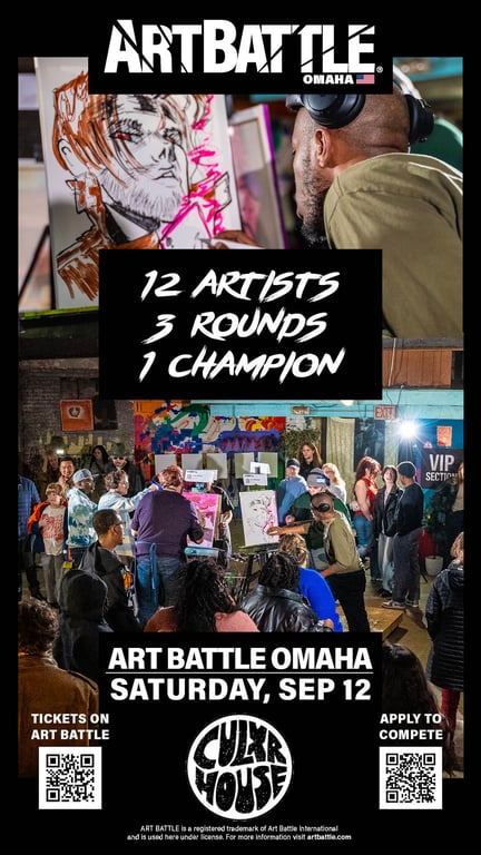 Promotional asset for Art Battle Omaha on September 12, 2026: AB4066 - Omaha - 12SEP2026A.jpg.