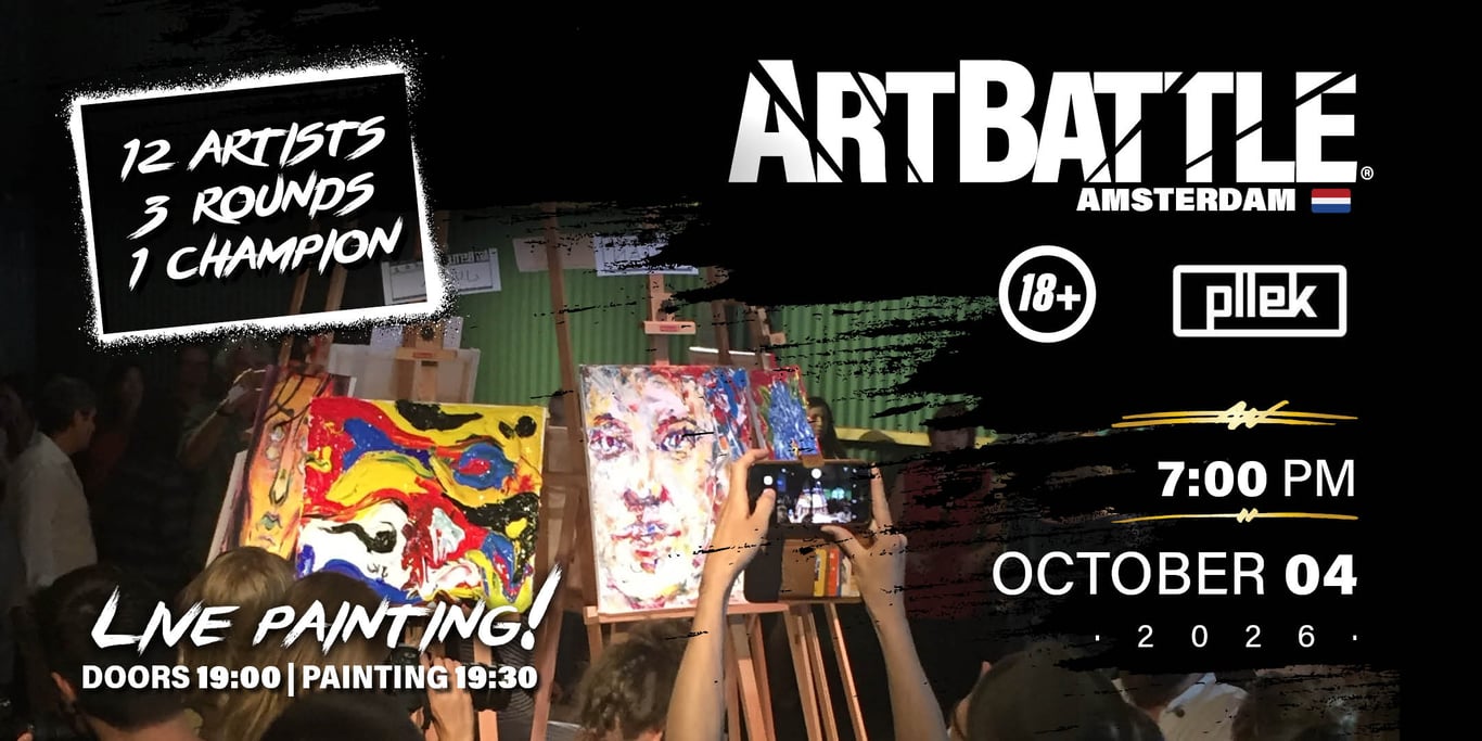 Promotional asset for Art Battle Amsterdam on October 4, 2026: AB4129 - Amsterdam - 04OCT2026A3.jpg.
