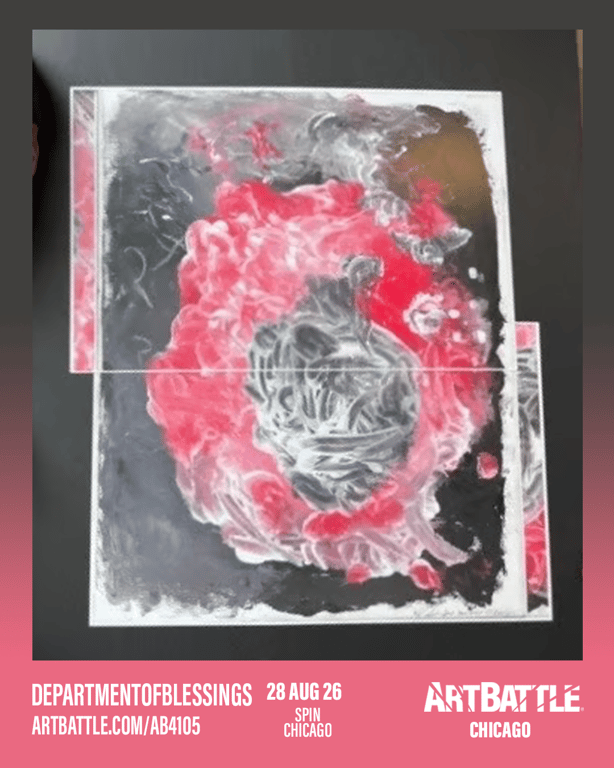 Promotional asset for Art Battle Chicago on August 28, 2026: ab4105_departmentofblessings.png.