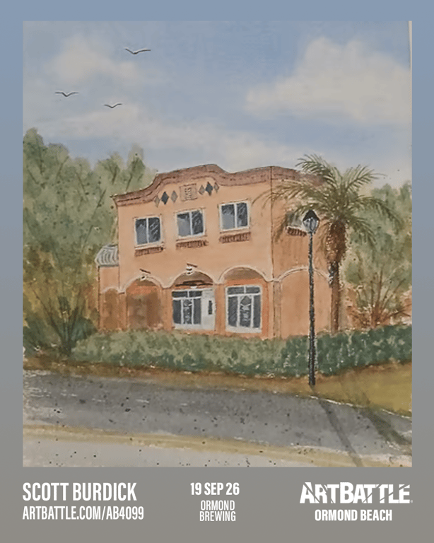 Promotional asset for Art Battle Ormond Beach on September 19, 2026: ab4099_scott burdick.png.