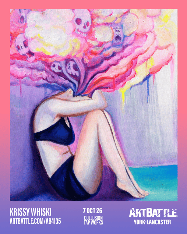 Promotional asset for Art Battle Lancaster on October 7, 2026: ab4135_krissy whiski.png.