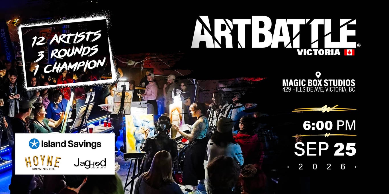 Promotional asset for Art Battle Victoria on September 25, 2026: AB4138 - Victoria - 25SEP2026A3.jpg.