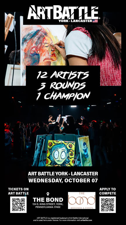 Promotional asset for Art Battle this event on October 7, 2026: AB4135 - Lancaster - 07OCT26A.jpg.