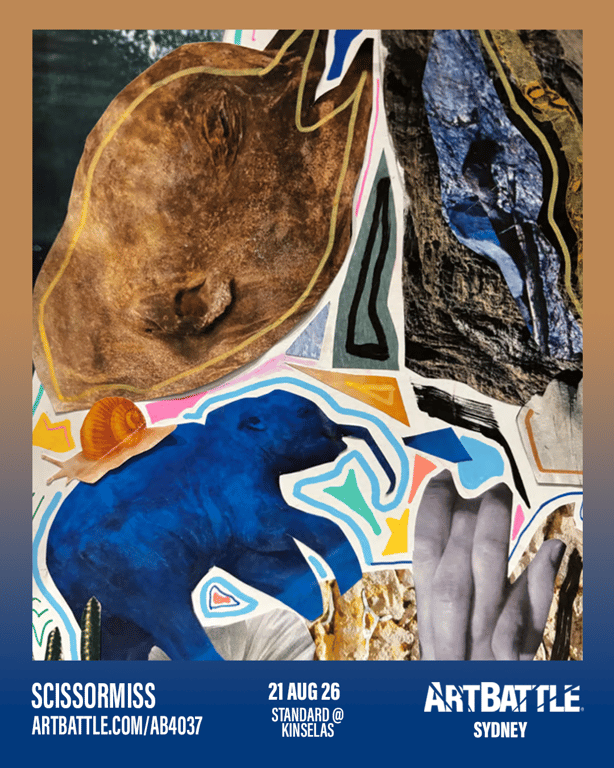 Promotional asset for Art Battle Sydney on August 21, 2026: ab4037_scissormiss.png.