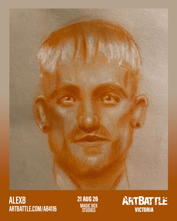 Promotional asset for Art Battle Victoria on August 21, 2026: ab4116_alexb.png.