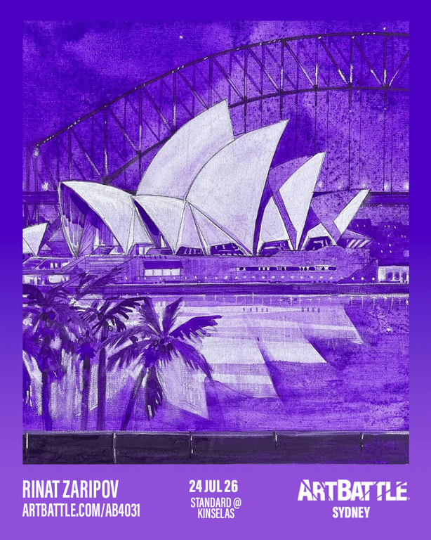 Promotional asset for Art Battle Sydney on July 24, 2026: ab4031_rinat zaripov.png.