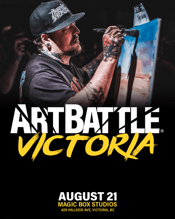 Promotional asset for Art Battle Victoria on August 21, 2026: ab4116_ads_slide.gif.