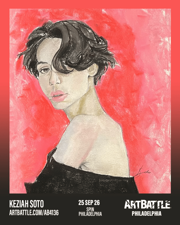 Promotional asset for Art Battle Philadelphia on September 25, 2026: ab4136_keziah soto.png.