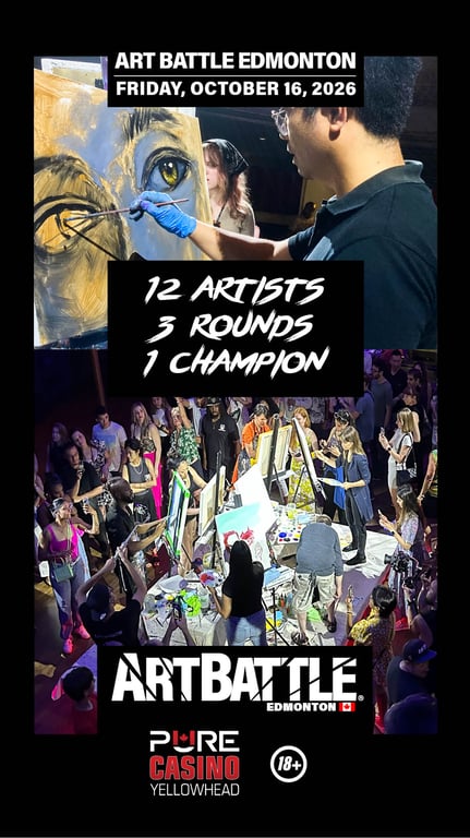 Promotional asset for Art Battle Edmonton on October 16, 2026: AB4125 - Edmonton - 16OCT2026A4.jpg.
