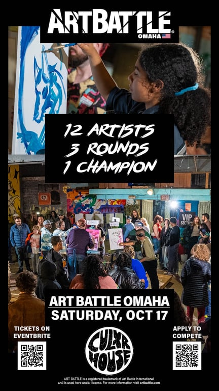 Promotional asset for Art Battle Omaha on October 17, 2026: AB4070 - Omaha -17OCT26A.jpg.