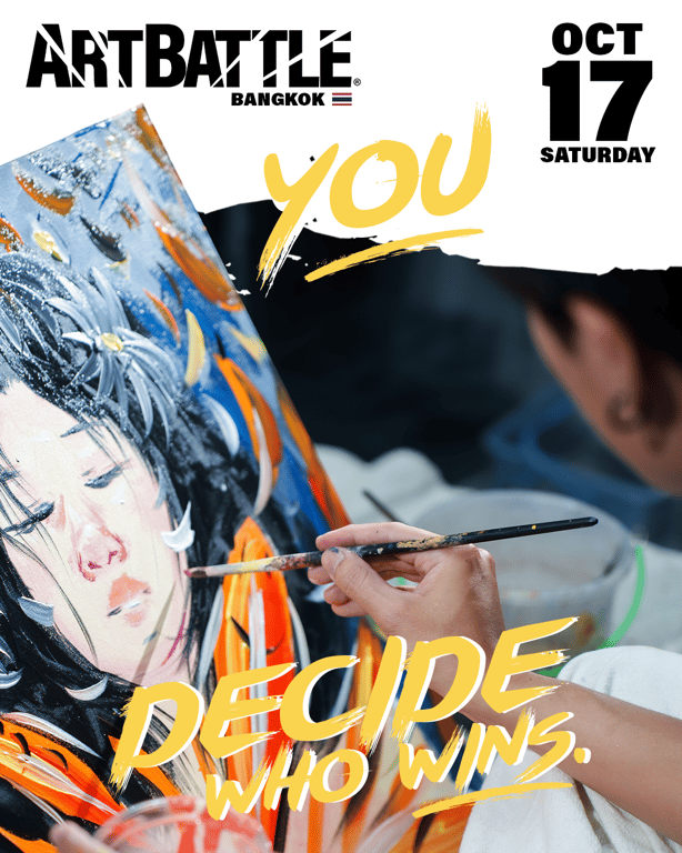 Promotional asset for Art Battle Bangkok on October 17, 2026: ab4132_ads_4-5.png.