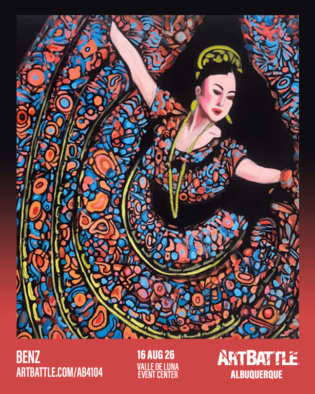 Promotional asset for Art Battle Albuquerque on August 16, 2026: ab4104_benz.png.