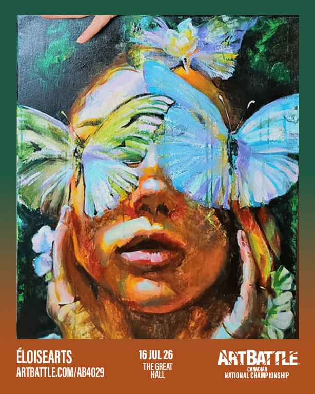 Promotional asset for Art Battle Toronto on July 16, 2026: ab4029_eloisearts.png.