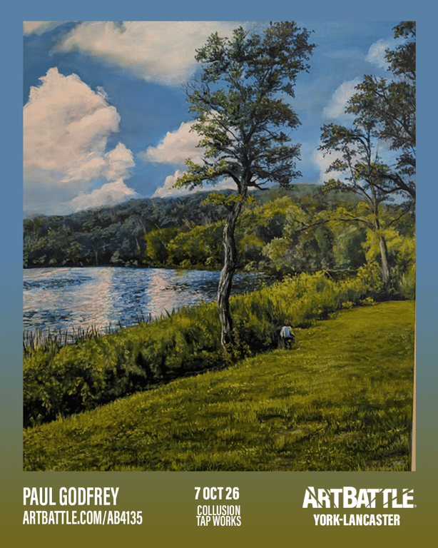 Promotional asset for Art Battle Lancaster on October 7, 2026: ab4135_paul godfrey.png.
