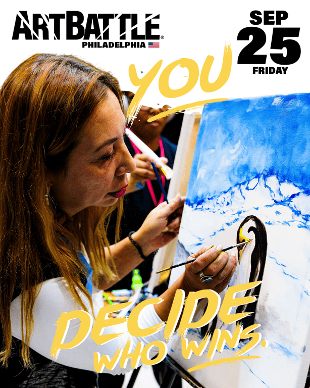 Promotional asset for Art Battle Philadelphia on September 25, 2026: ab4136_ads_4-5.png.