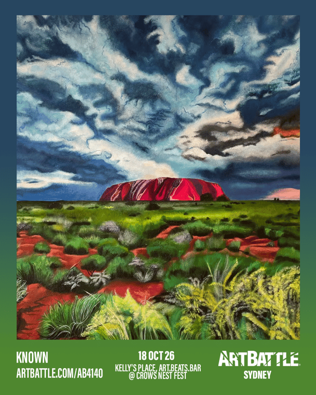 Promotional asset for Art Battle Sydney on October 18, 2026: ab4140_known.png.