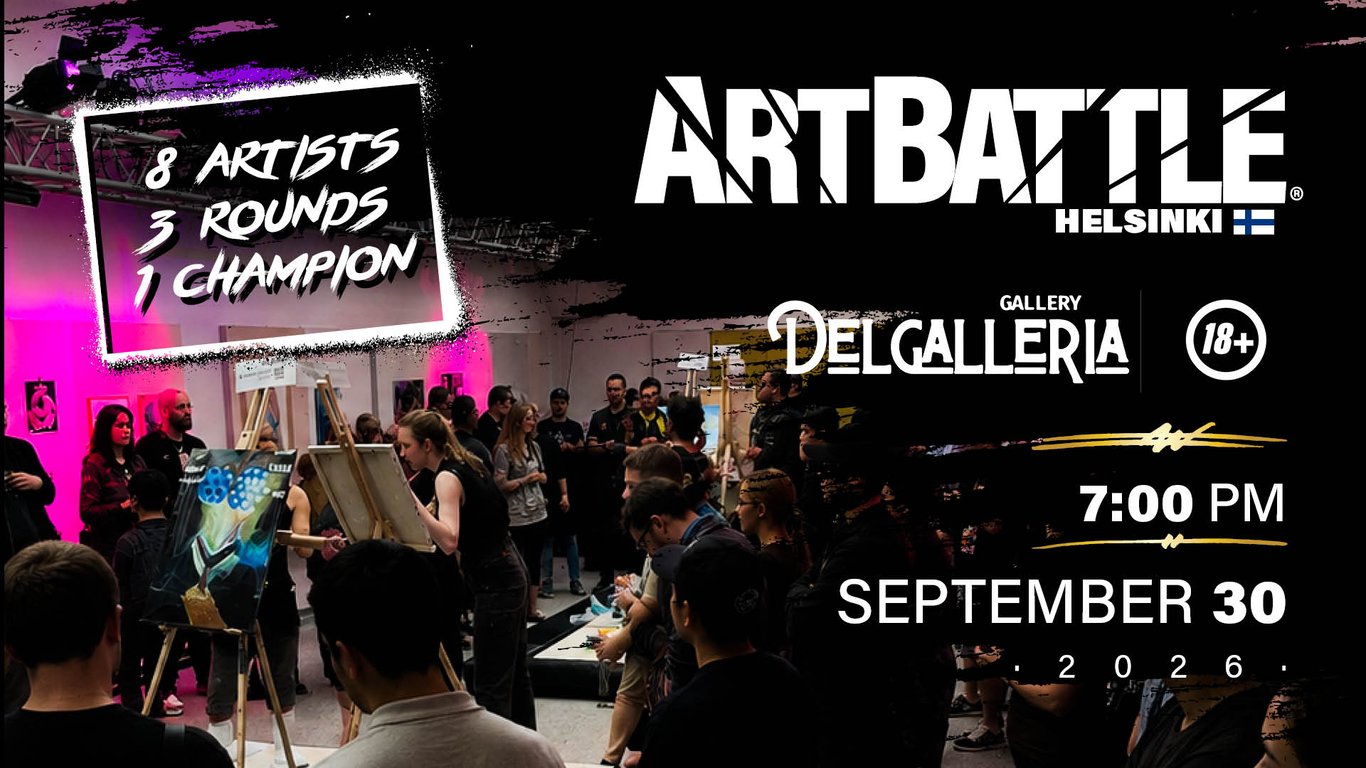 Promotional asset for Art Battle Helsinki on September 30, 2026: AB4131 - Helsinki - 30SEP2026A2.jpg.
