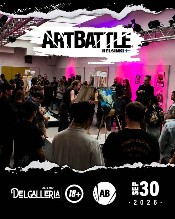 Promotional asset for Art Battle Helsinki on September 30, 2026: AB4131 - Helsinki - 30SEP2026A5.jpg.