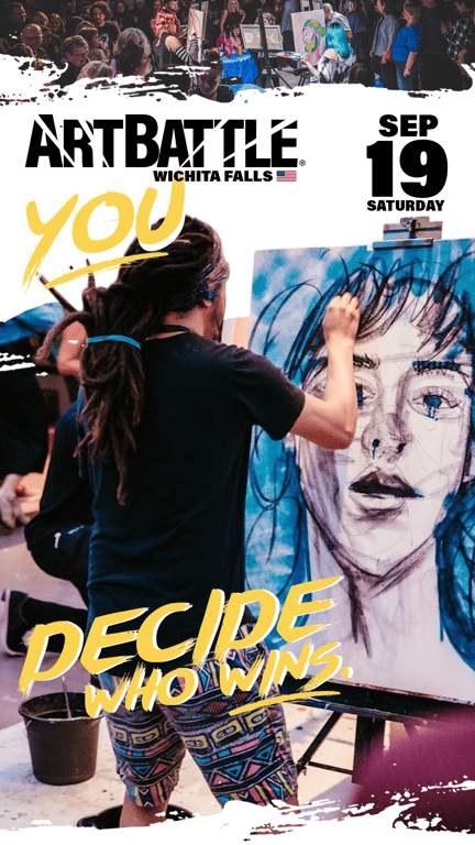 Promotional asset for Art Battle Wichita Falls on September 19, 2026: ab4117_ads_9-16.png.