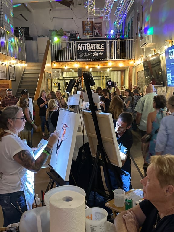 Crowd at Art Battle