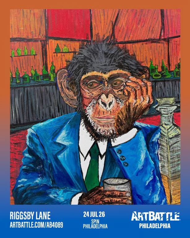 Promotional asset for Art Battle Philadelphia on July 24, 2026: ab4089_riggsby lane.png.