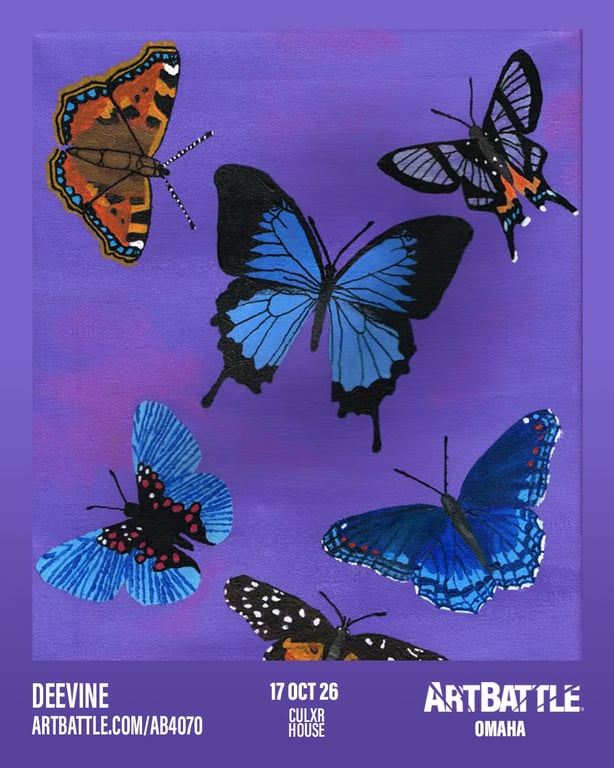 Promotional asset for Art Battle Omaha on October 17, 2026: ab4070_deevine.png. Fallback upload from original ab4070_deevine.png as flattened JPEG.