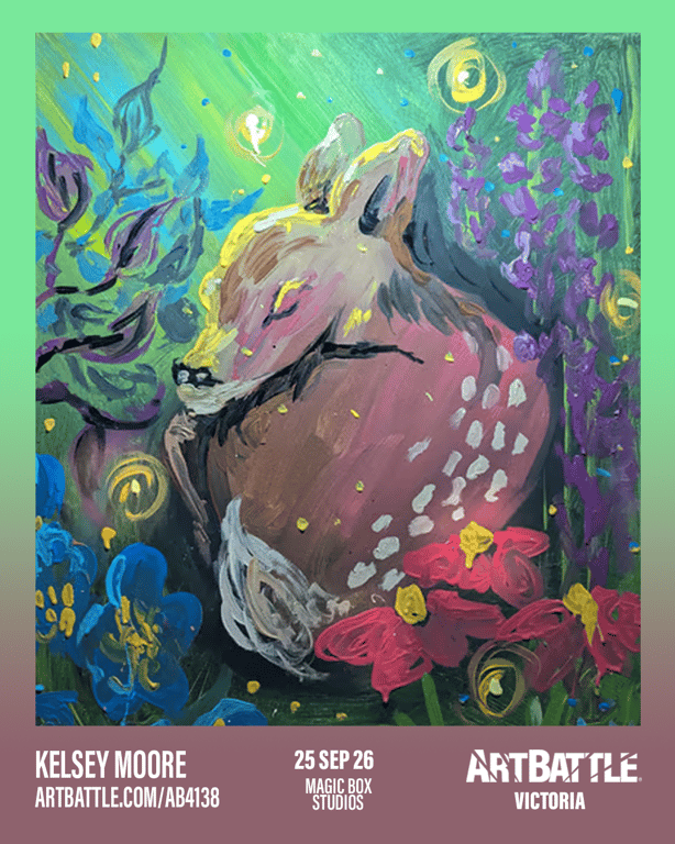 Promotional asset for Art Battle Victoria on September 25, 2026: ab4138_kelsey moore.png.