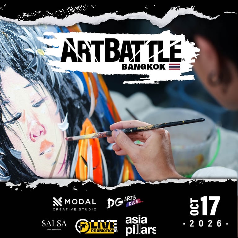 Promotional asset for Art Battle Bangkok on October 17, 2026: AB4132 - Bangkok - 17OCT2026A6 - 1080x1080.jpg.