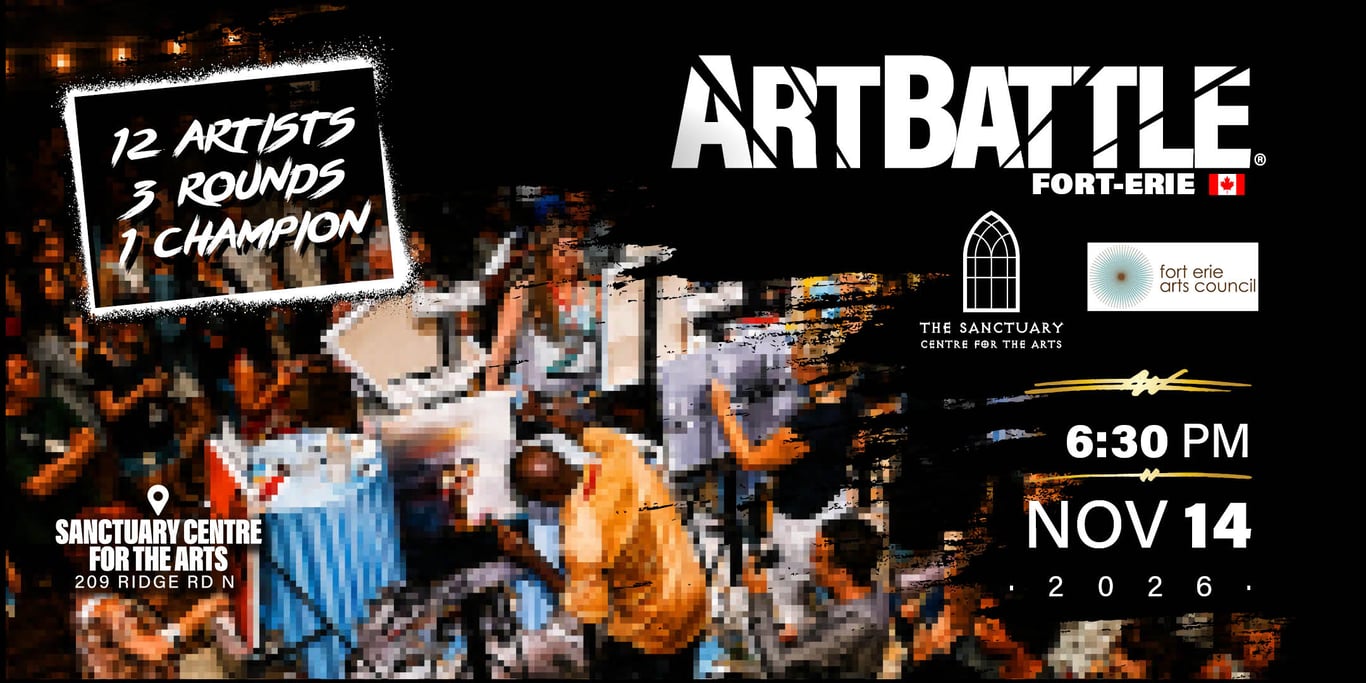 Promotional asset for Art Battle Fort Erie on November 14, 2026: AB4153 - Fort Erie - 14NOV2026A3.jpg.