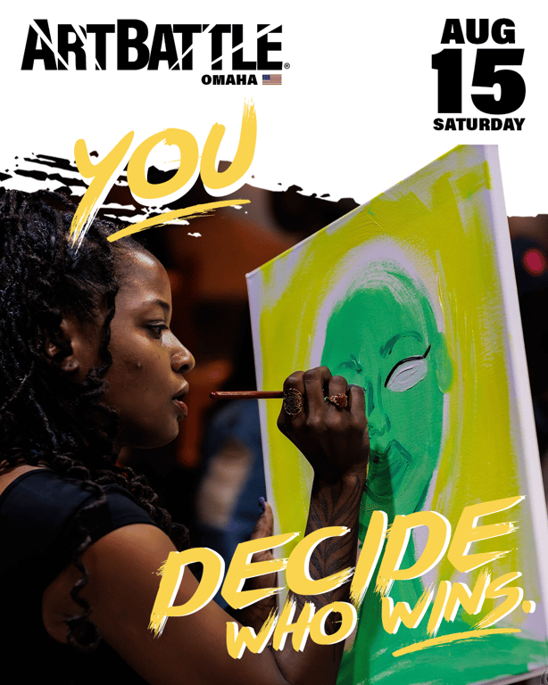 Promotional asset for Art Battle Omaha on August 15, 2026: ab4063_ads_4-5.png.