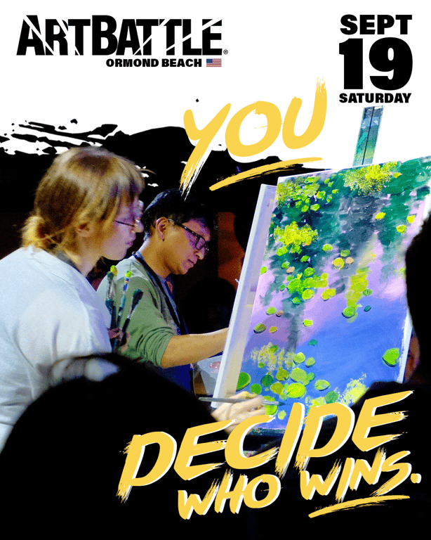 Promotional asset for Art Battle Ormond Beach on September 19, 2026: ab4099_ads_4-5.png.