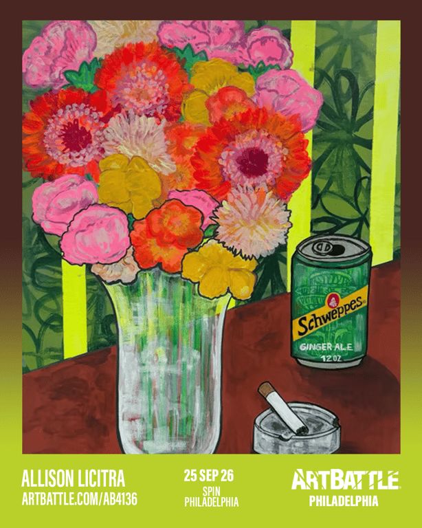 Promotional asset for Art Battle Philadelphia on September 25, 2026: ab4136_allison licitra.png.