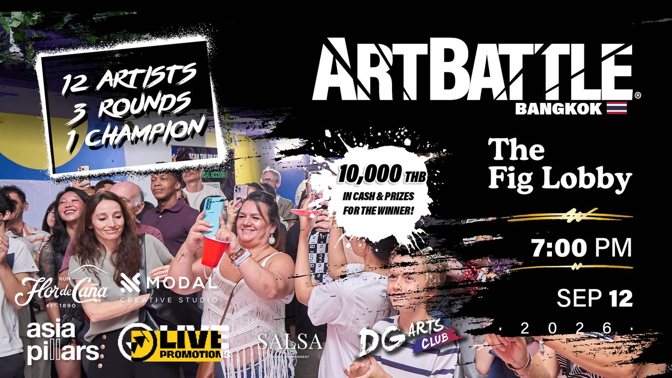 Promotional asset for Art Battle Bangkok on September 12, 2026: AB4087 - Bangkok - 12SEP2026A2 1080x1920.jpg.
