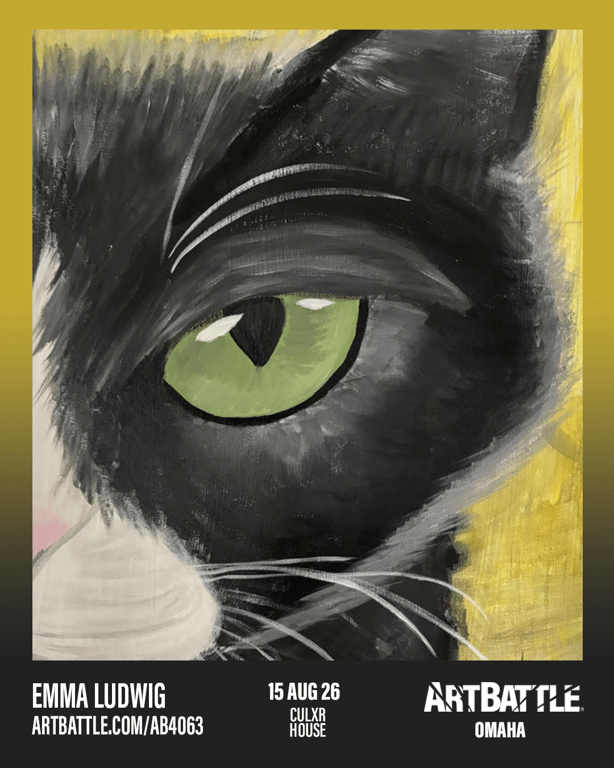 Promotional asset for Art Battle Omaha on August 15, 2026: ab4063_emma ludwig.png.
