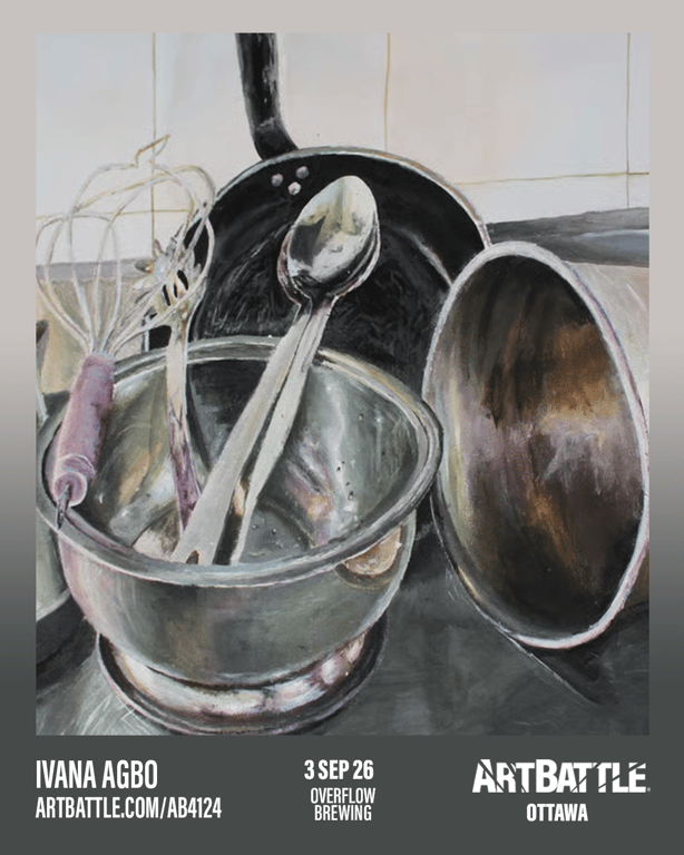 Promotional asset for Art Battle Ottawa on September 3, 2026: ab4124_ivana agbo.png.