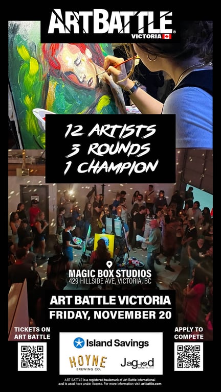Promotional asset for Art Battle Victoria on November 20, 2026: AB4155 - Victoria - 20NOV2026A.jpg.