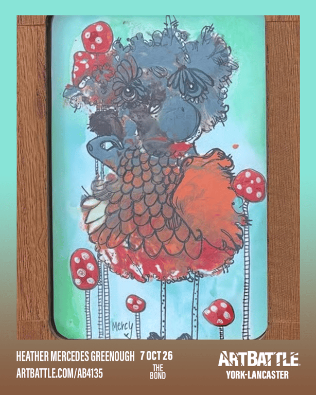 Promotional asset for Art Battle Lancaster on October 7, 2026: ab4135_heather.png.
