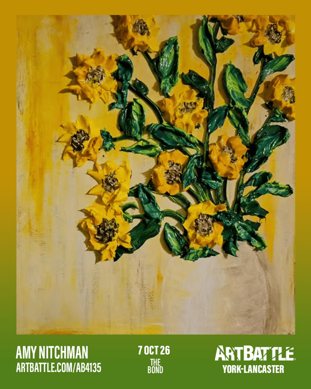 Promotional asset for Art Battle Lancaster on October 7, 2026: ab4135_amy nitchman.png.