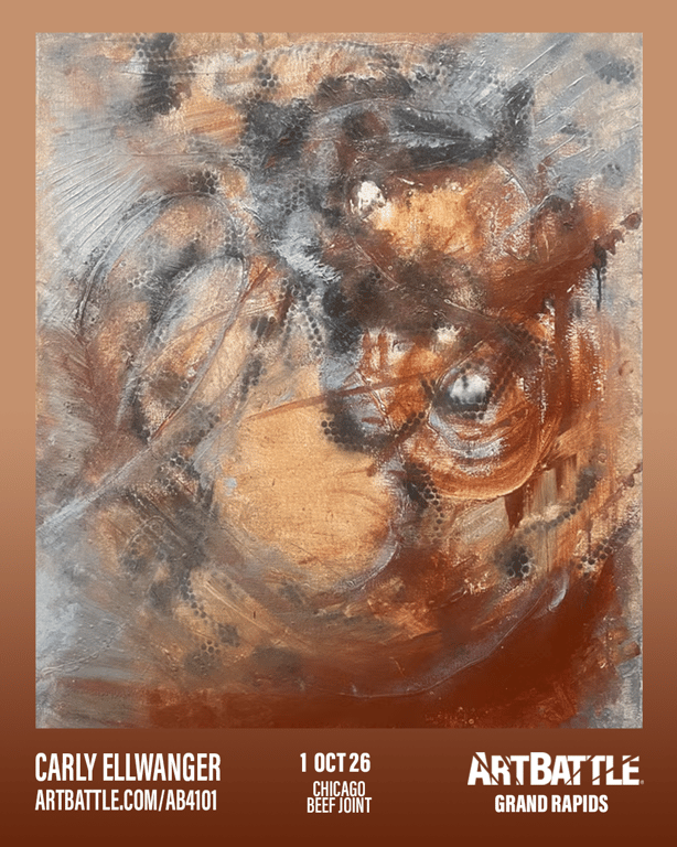 Promotional asset for Art Battle Grand Rapids on October 1, 2026: ab4101_carly ellwanger.png.