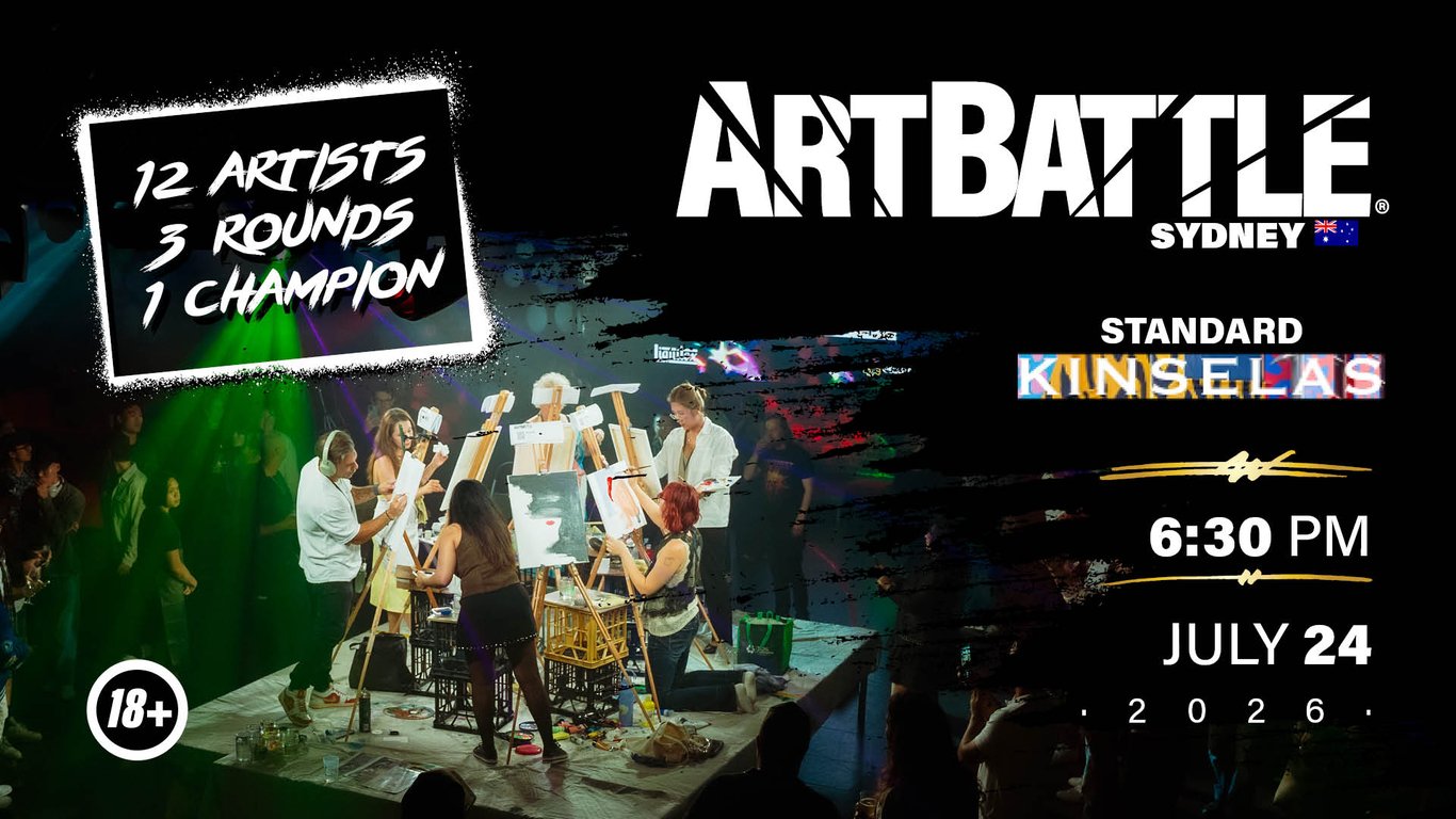 Promotional asset for Art Battle Sydney on July 24, 2026: AB4031 - Sydney - 24JUL2026A2.jpg.