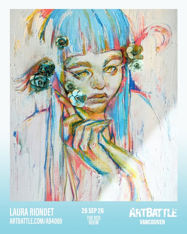 Promotional asset for Art Battle Vancouver on September 26, 2026: ab4069_laura riondet.png. Fallback upload from original ab4069_laura riondet.png as flattened JPEG.