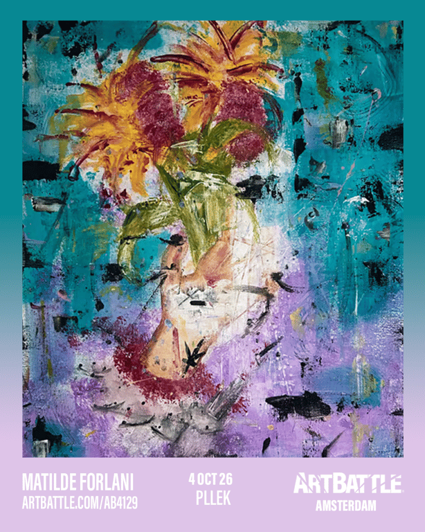 Promotional asset for Art Battle Amsterdam on October 4, 2026: ab4129_matilde forlani.png.