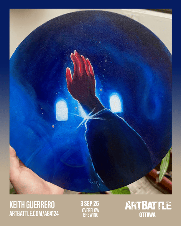 Promotional asset for Art Battle Ottawa on September 3, 2026: ab4124_keith guerrero.png.
