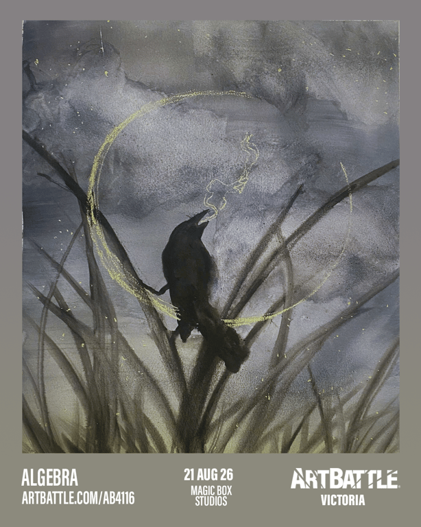 Promotional asset for Art Battle Victoria on August 21, 2026: ab4116_algebra.png.