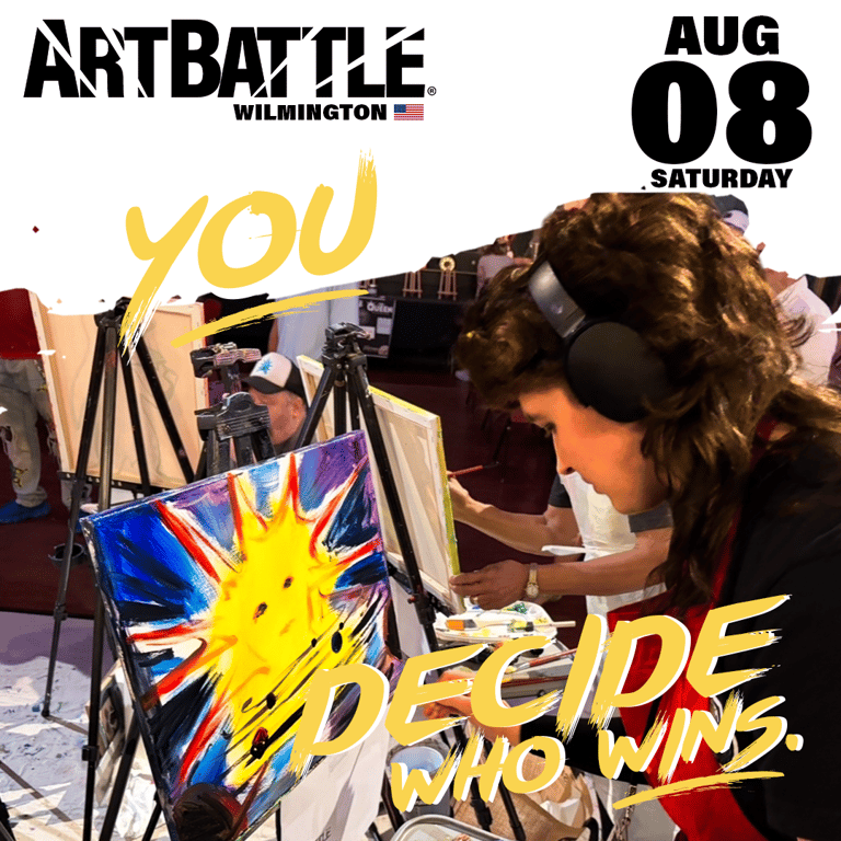 Promotional asset for Art Battle Wilmington on August 8, 2026: AB4126_ads_1-1.png.