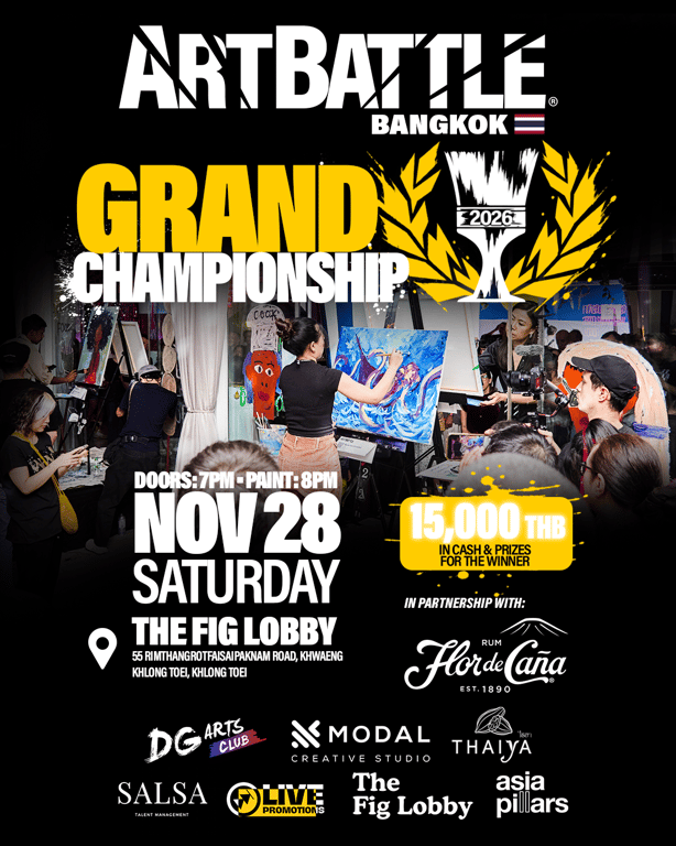 Promotional asset for Art Battle Bangkok on November 28, 2026: AB4157 - Bangkok - 28NOV2026 - 1080x1350.png.