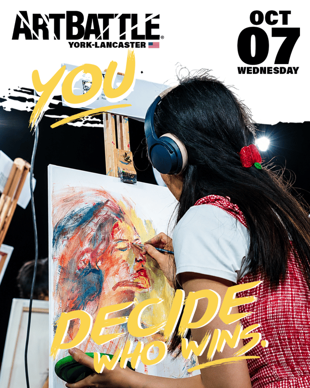 Promotional asset for Art Battle this event on October 7, 2026: ab4135_ads_4-5.png.