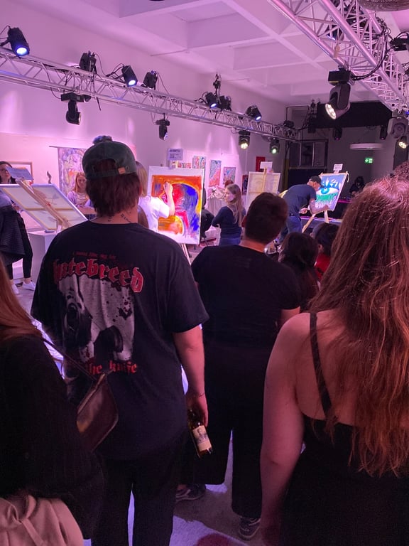 Crowd at Art Battle